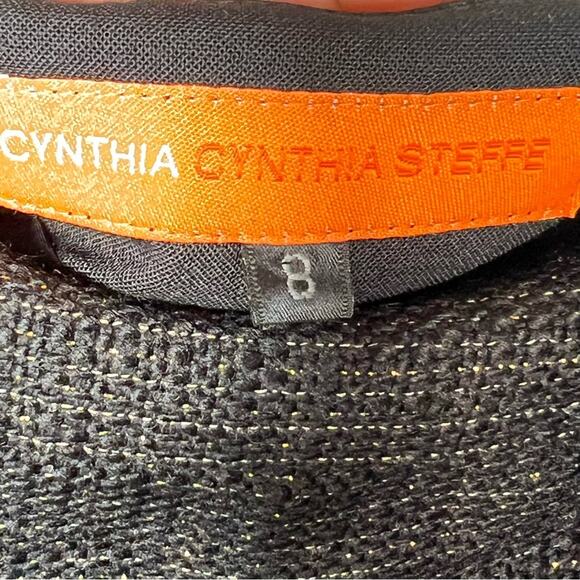 Cynthia Steffe black and gold tweed straight pencil skirt size 8 B133 - Picture 2 of 4